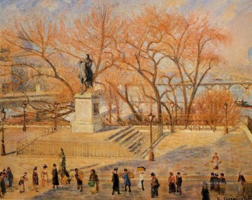 studie moskauer zubowskaja platz Ölbilder verkaufen - Platz du Vert Galant sonnigen Morgen 1902 Camille Pissarro Pariser